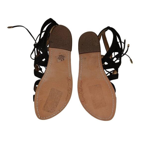 Sam Edelman Womens Gemma Gladiator Sandals Black Ankle Strap Flat Heel sz 7 - Picture 7 of 10